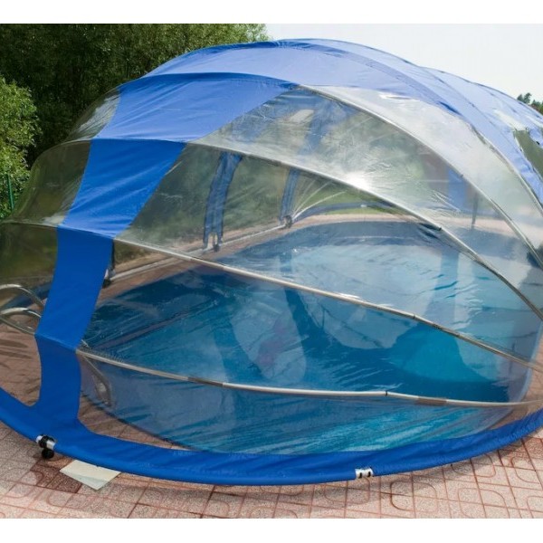 Тент для бассейна овальный Тентнавес 550х750 L200 (9 дуг 9 усиленных) из ПВХ 300 мкм купить с доставкой по РБ