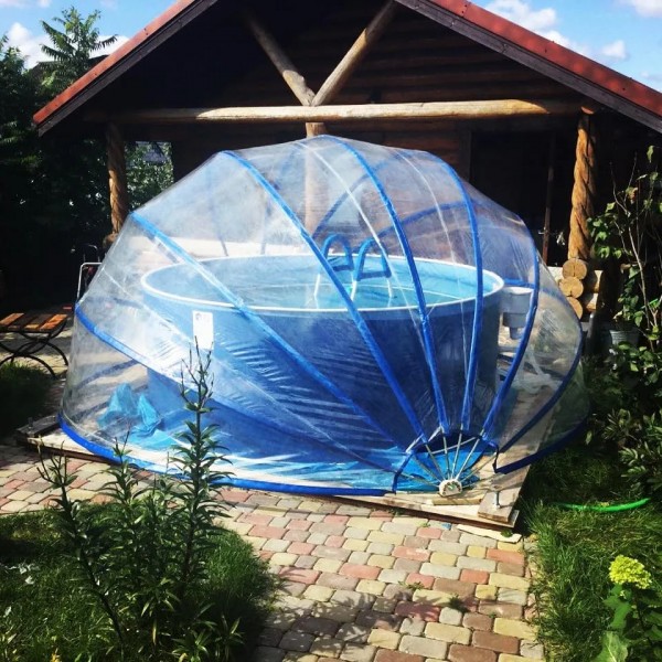 Тент для бассейна круглый Тентнавес 450 (7 дуг) из ТПУ 300 мкм Тент для бассейна круглый Тентнавес 450 (7 дуг) из ТПУ 300 мкм купить с доставкой по РБ